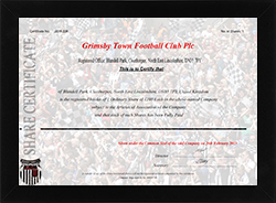 'Wembley' Share Certificate